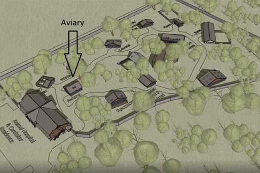 illustrated map of aviary